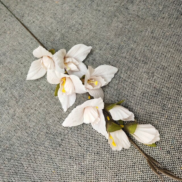 Artificial Silk White Orchid Flowers