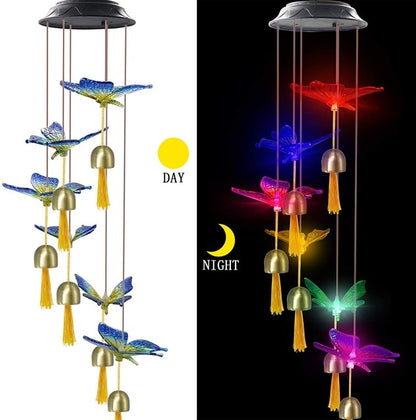 Color Changing Solar Power Wind Chime for Patio Yard Garden