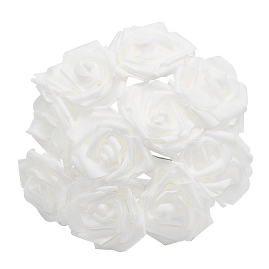10/20/30Pcs 8cm Artificial PE Foam Rose Flowers