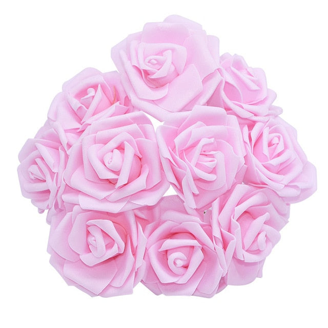 10/20/30Pcs 8cm Artificial PE Foam Rose Flowers