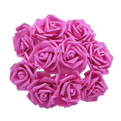 10/20/30Pcs 8cm Artificial PE Foam Rose Flowers