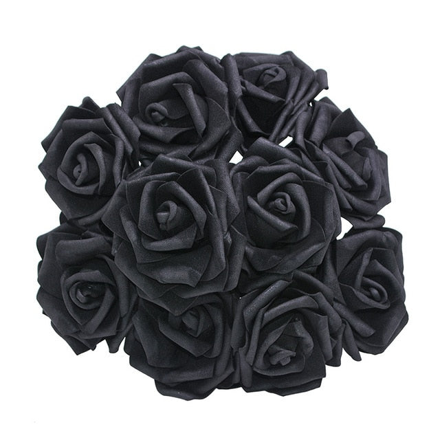 10/20/30Pcs 8cm Artificial PE Foam Rose Flowers