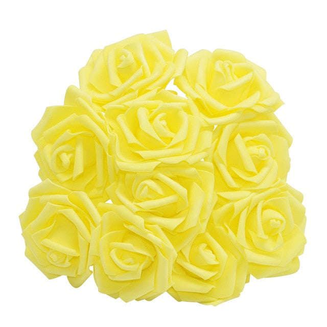 10/20/30Pcs 8cm Artificial PE Foam Rose Flowers