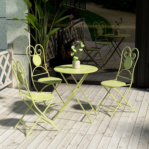 Outdoor foldable table and chair
