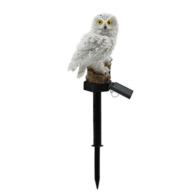 Outdoor Waterproof LED Solar Sculpture Owl Lamp