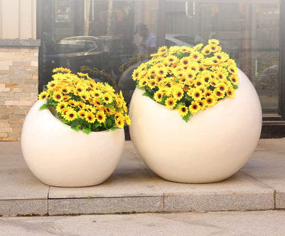 Barcelona Round Fibre Glass Pots